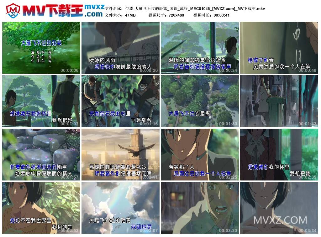 牛涛-大雁飞不过的距离_国语_流行_MEC01046